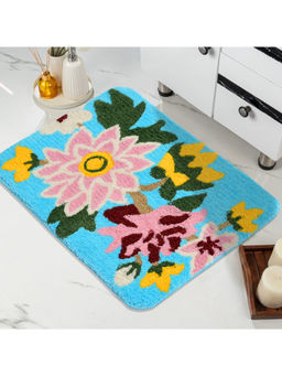 Saral Home - Microfiber Anti Skid Multi-Colour Bath Mat (S)