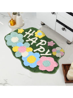 Saral Home - Microfiber Anti Skid Multi-Colour Bath Mat (S)