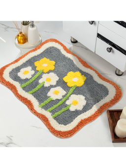 Saral Home - Microfiber Anti Skid Multi-Colour Bath Mat (S)