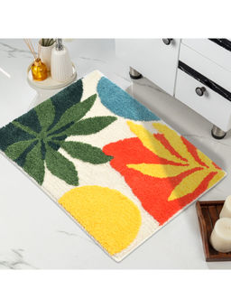 Saral Home - Microfiber Anti Skid Multi-Colour Bath Mat (S)