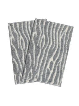 Saral Home - Dune Microfiber Antiskid Grey Bath Mats (Pack of 2) (S)