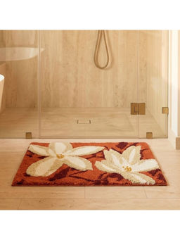Saral Home - Jasmine Microfiber Antiskid Rust Bath Mat (S)