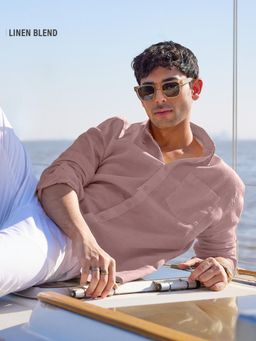 The Souled Store - Originals Solids Soft Pink Men's Shirt