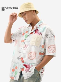 The Souled Store - Originals: Travel Away Men Oversized Shirt