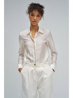 Salsa Jeans - White Polyester Blend Embellished Shirt