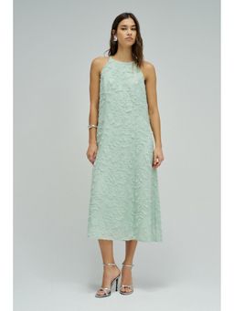 Salsa Jeans - Green All-Over Jacquard A-Line Dress