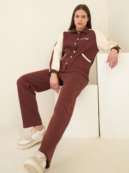 Sweet Dreams - Brown Colorblock Sweatshirt and Pant