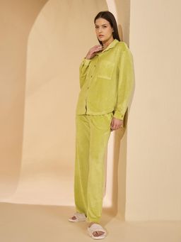 Sweet Dreams - Green Solid Shirt and Pyjama