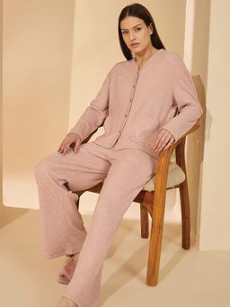Sweet Dreams - Mauve Solid Shirt and Pyjama