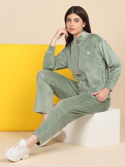Sweet Dreams - Green Solid Sweatshirt and Pant