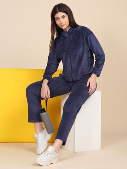 Sweet Dreams - Navy Blue Solid Sweatshirt and Pant