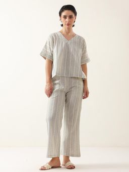 SAY - Black Stripes Top and Pyjama