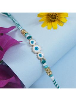 I Jewels - Enamel Evil Eye Rakhi with Roli Chawal For Bro/Brother/Bhai