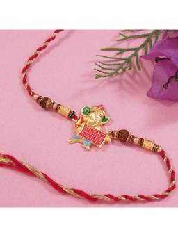 I Jewels - Ganpati Rakhi with Roli Chawal For Bro/Brother/Bhai