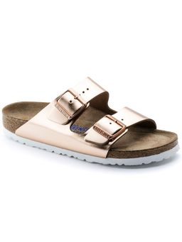 Birkenstock - Bronze Arizona Natural Leather Narrow Width Flipflops