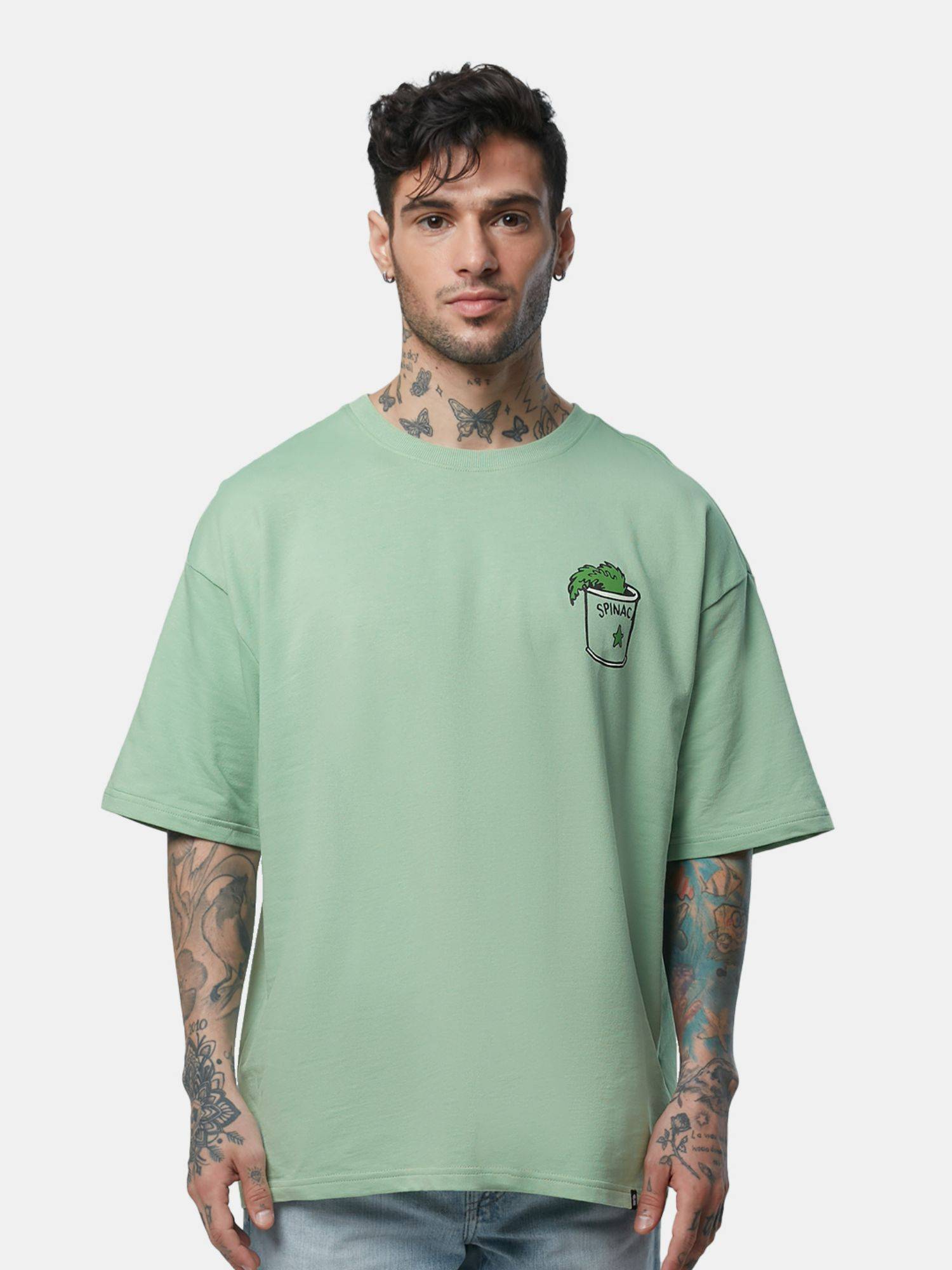 Popeye Power T-Shirt Von Million Nation – Schwarz, Größe XL, Baumwollshirt Mit Popeye-Motiv