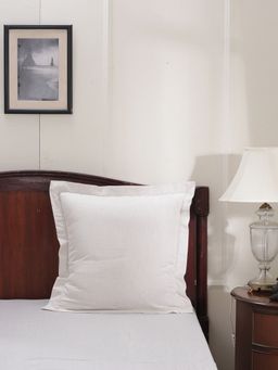 Maspar - Cotsmere Emmie 110 GSM Cotton White Hem Stitch Regular Pillow Case Euro Set Of 2