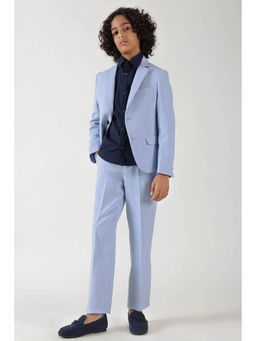 One Friday - Boys Blue Regular Fit Blazer & Pant (Set of 2)