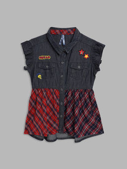 Blue Giraffe - Girls MultiColor Dress