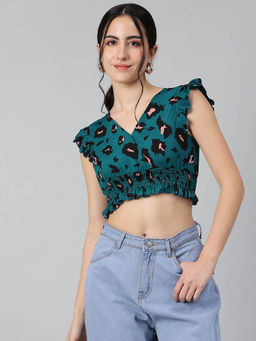 KOTTY - Womens Casual Sleeveless Printed Crop Top