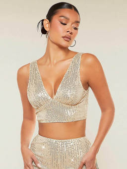 KOTTY - Womens Sleeveless Lycra Blend Crop Top