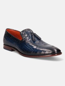Bugatti - Rico Blue Men Leather Moccasins