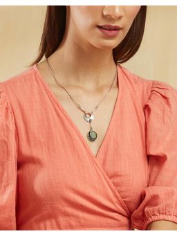 Fabindia - Silver Multi-Color Long Necklace