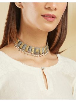 Fabindia - Metal Multi-Color Short Necklace