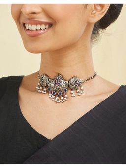 Fabindia - Multi-Color Metal Choker Necklace