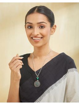 Fabindia - Metal Green Long Necklace