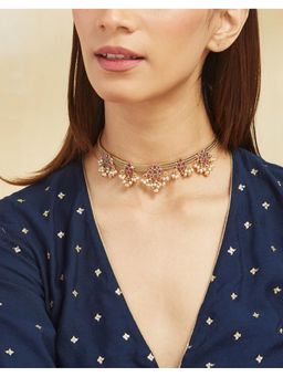 Fabindia - Metal Short Pink Necklace