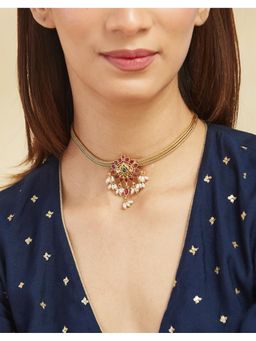 Fabindia - Metal Multi-Color Short Necklace