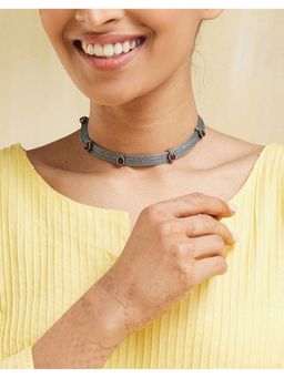 Fabindia - Women Silver Short Necklace