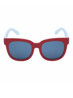 Spiky - Red Frame Grey Polarised Lens Wayfarer Sunglasses