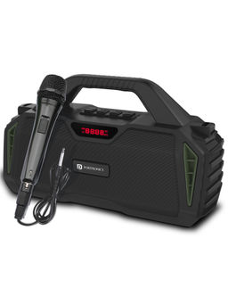 Portronics - Chime 20W Tws Wireless Bluetooth Speaker With Wired Karaoke Mic With Inbuit Fm (Green)