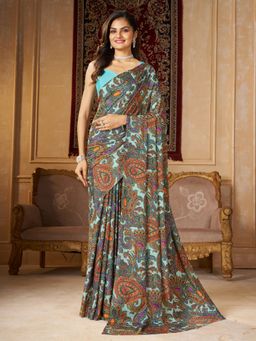 Garden VARELI - Women Printed Saree with Unstitched Blouse