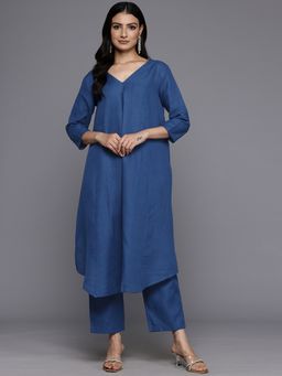 KSUT - Blue Women Solid Kurta with Pant