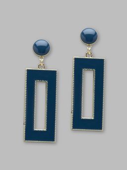 Globus - Gold Plated Geometric Drop Earring-3619401001