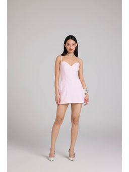 Qua - Pink Contoured Mini Dress