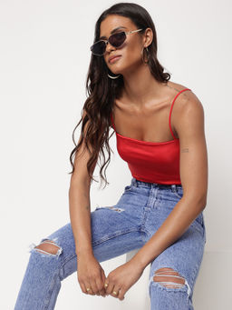 Missguided - Slinky Straight Neck Bodysuit