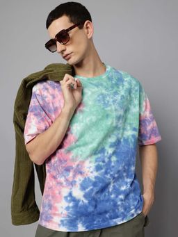 Free Authority - Multi-Color Tie & Dye Oversize T-Shirt for Men