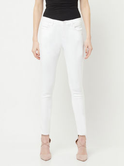 CRIMSOUNE CLUB - Women White Solid Jeans