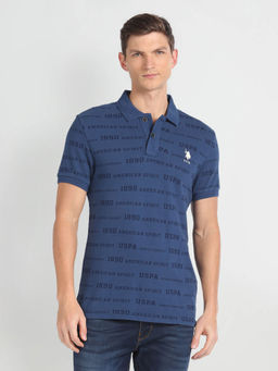 U.S. Polo Assn. Denim Co. - Brand Print Pique Polo T-Shirt