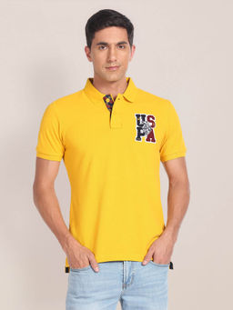 U.S. POLO ASSN. - Brand Applique Pique Polo T-Shirt