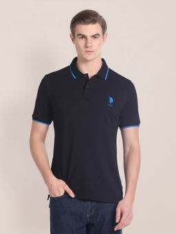 U.S. POLO ASSN. - Tipped Collar Cotton Polo T-Shirt