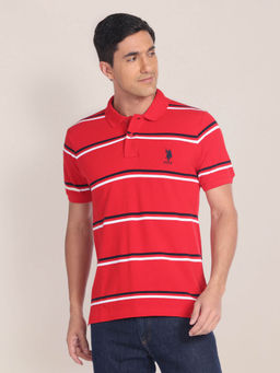 U.S. POLO ASSN. - Cotton Horizontal Stripe Polo T-Shirt