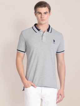 U.S. POLO ASSN. - Heathered Slim Fit Polo T-Shirt