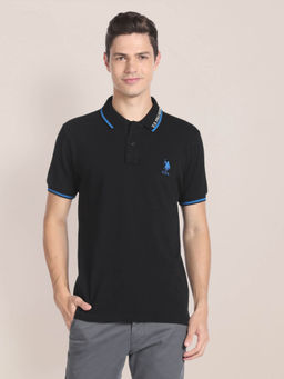 U.S. POLO ASSN. - Tipped Collar Cotton Polo T-Shirt