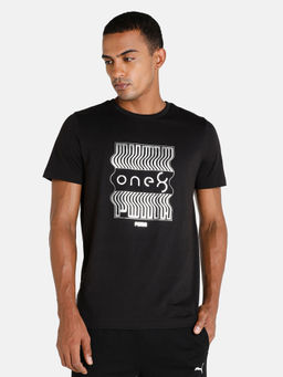 Puma - Vk Silver Foil Graphic Tee Men Black T-shirt