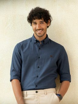 Andamen - Indigo Full Sleeves Regular Fit Solid Shirt